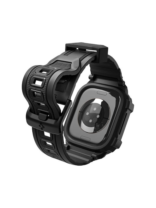 Spigen Husă din Silicon de Culoare Neagră pentru Apple Watch 12 42 mm Spigen Husă din Silicon de Culoare Neagră pentru Apple Watch 12 42 mm