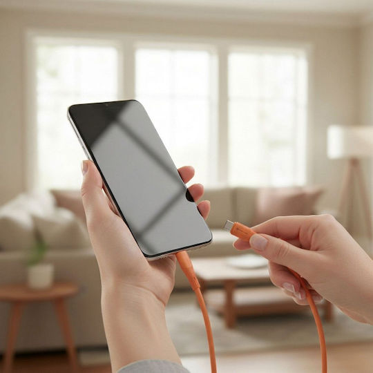 Forcell F-energy USB 2.0 Kabel USB-C männlich - USB-C 60W Orange 1m