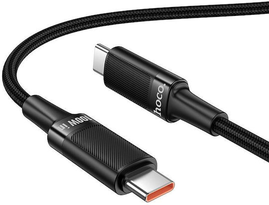 Hoco Cablu USB-C tată - USB-C 100W PD Negru 1.2m