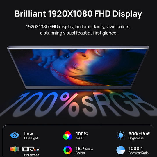 Z1C HDR Portable Monitor 16.1" FHD 1920x1080 Grey