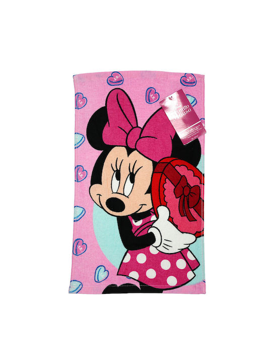 Disney Baby-Gesichtshandtuch/Handtuch Minnie Mouse „Bonbon Hearts“ Rosa 30 x 50 cm