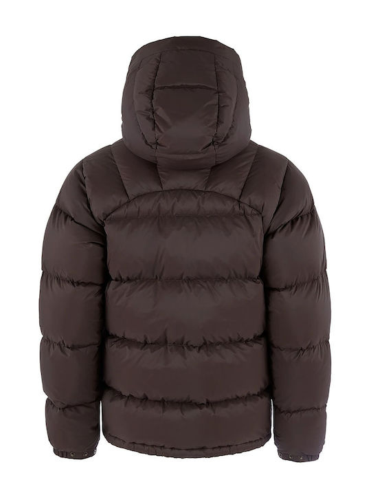 Expedition Down Lite Winter Synthetic Leather Windproof Brown Jacket