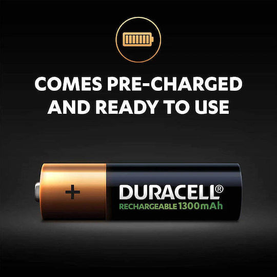 Duracell Recharge Plus Επαναφορτιζόμενες Μπαταρίες AA Ni-MH 1300mAh 1.2V 2τμχ