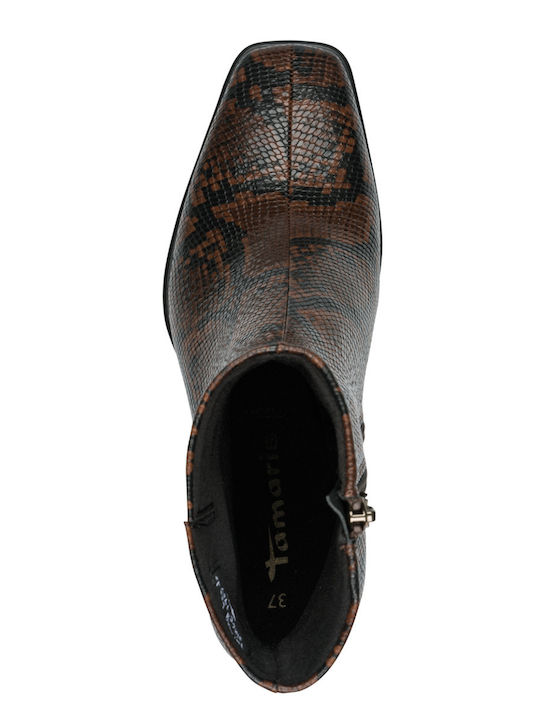 Braune Damen-Lederstiefeletten