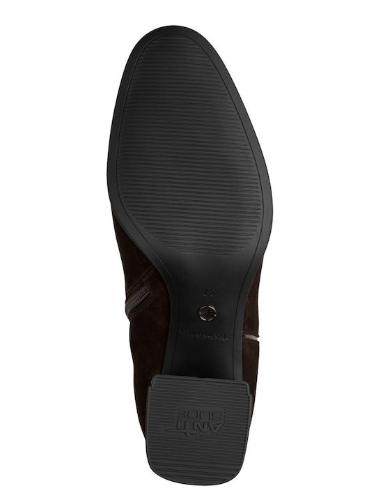 Braune Damen-Lederstiefeletten