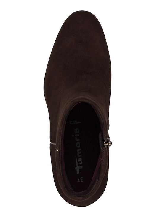 Braune Damen-Lederstiefeletten