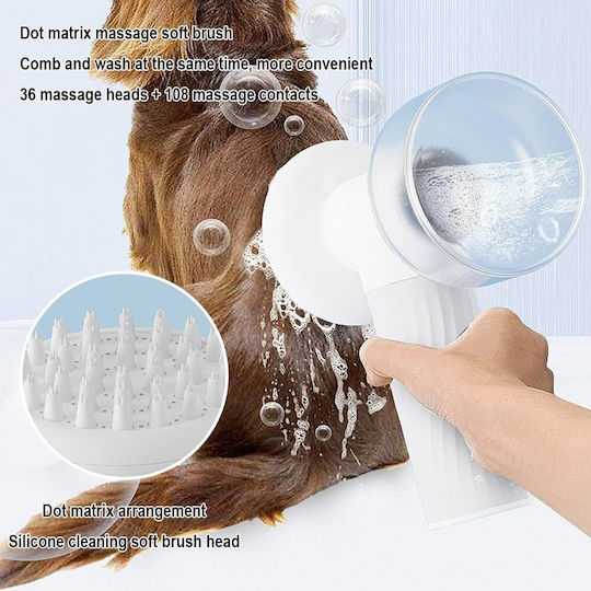 Pet Dog Brush for Coat Cleaning White