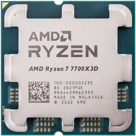 Ryzen 7 7700X3D 4GHz Procesor 8 Nuclee pentru Socket AM5 în Tray cu Cooler Inclus