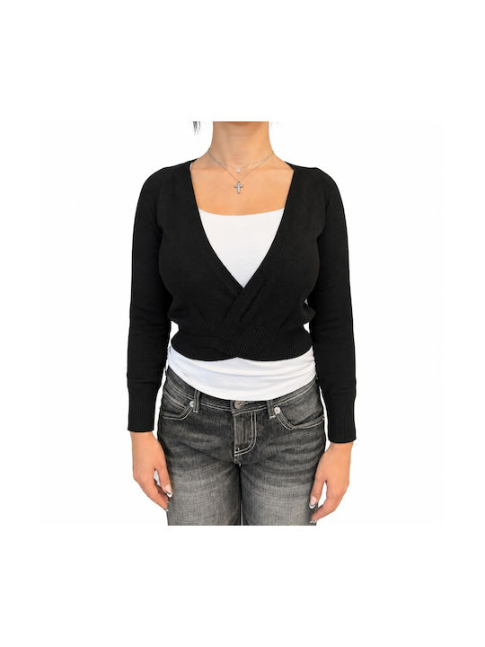 Damen Tanz-Warm-up-Wickeljacke Go Dance – Schwarz