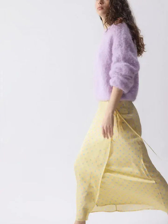 Niby Women's Long Sleeve Cropped Sweater Lilac