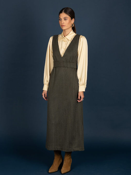 Midi-Kleid Grün 132-81944-Grün (004)