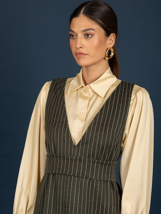 Midi-Kleid Grün 132-81944-Grün (004)