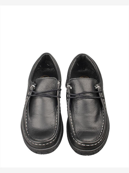 Leather Women's Loafers in Black