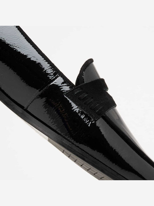 Leather Women's Loafers in Black