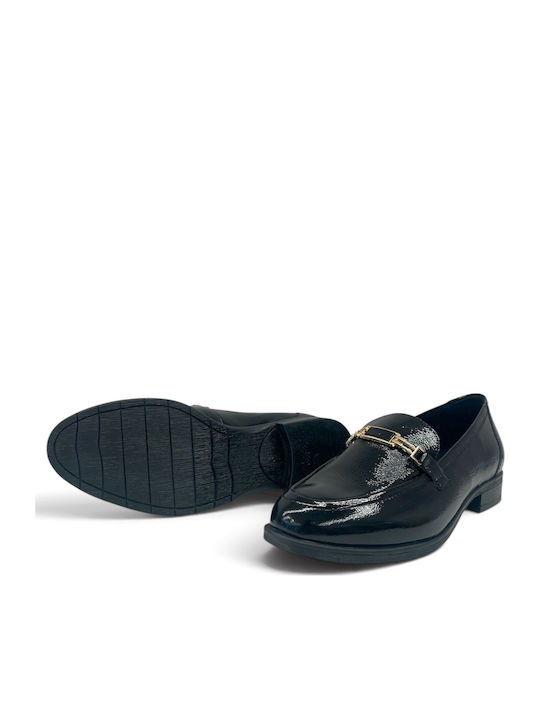 Patent Leather Women's Loafers in Black