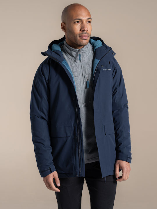 Waterproof Winter Jacket Navy Blue