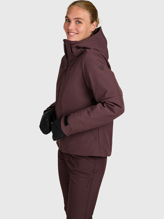 Brunotti Jana 2622200143-4555 Damen Softshell-Ski- & Snowboardjacke Burgunderrot