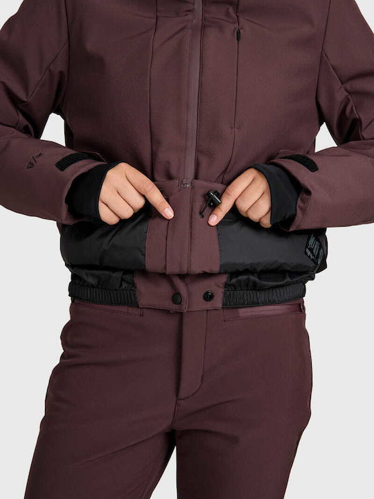 Brunotti Jana 2622200143-4555 Damen Softshell-Ski- & Snowboardjacke Burgunderrot
