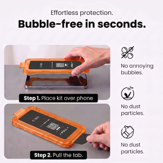 Закалено стъкло Tech-Protect Quick Set+ 2 броя Google Pixel 9 9 Pro 10 10 Pro 11 11 Pro Прозрачно 5906302343447