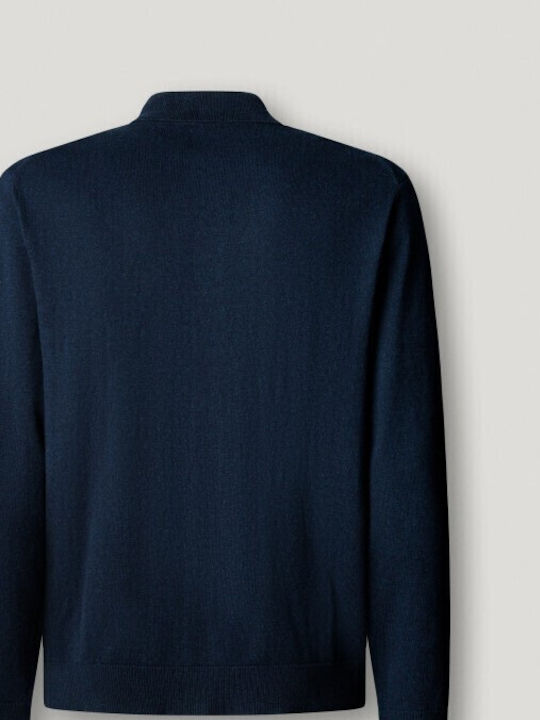 Men’s Knitted Cardigan with Buttons Navy Blue