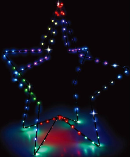 Stea de Crăciun de Podea, Impermeabilă, Iluminată, din Plastic, RGB, 3x3 cm