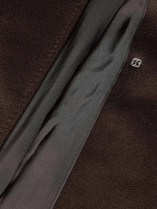 Wool Women's Coat Brown