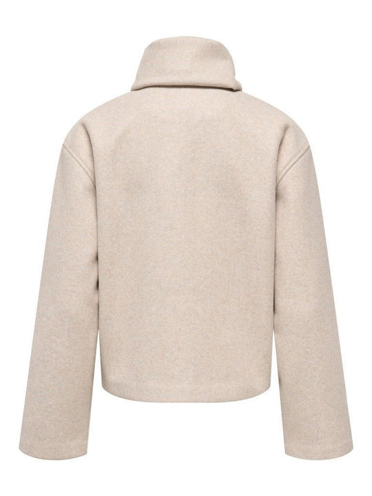 Wollmantel für Damen Beige