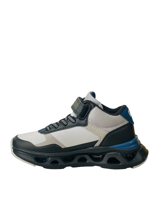 Kids High Anatomic Sneakers with Hoop & Loop Closure Black