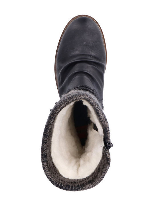 Women's Boots with Fur Black
