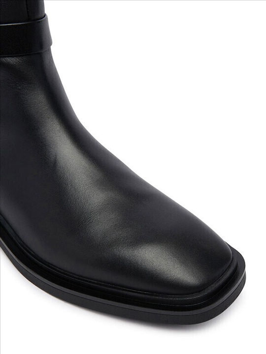 Black Leather Women's Boots