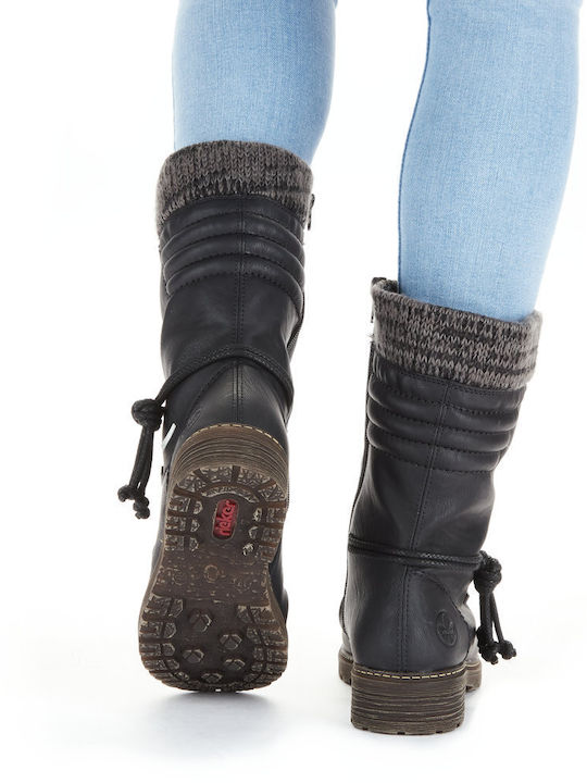 Women's Boots with Fur Black