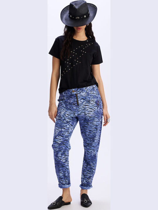 Pantaloni de Piele pentru Femei Leopard Future Dusk