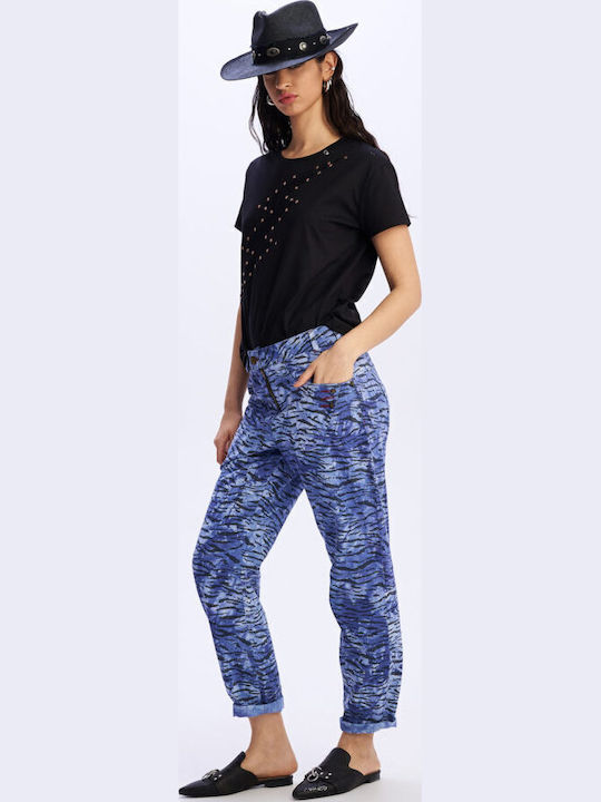 Pantaloni de Piele pentru Femei Leopard Future Dusk