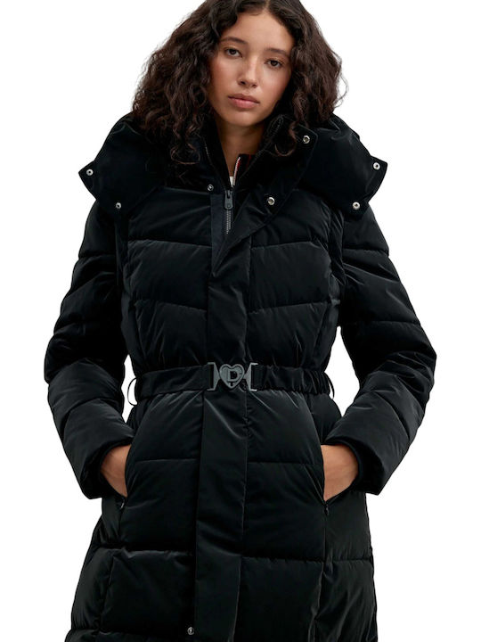 Damen-Pufferjacke für den Winter Schwarz