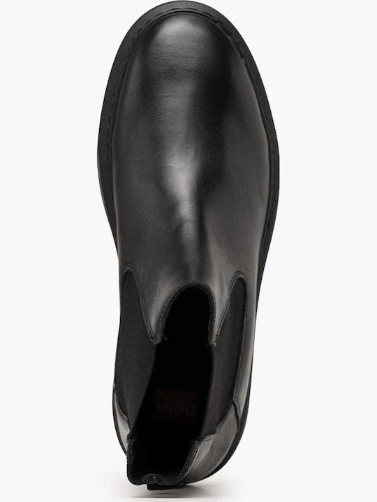 Schwarze Chelsea-Stiefeletten aus Leder