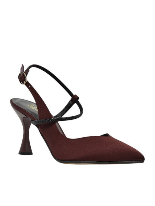 Pantofi cu Toc Burgundy 0610+burgundy