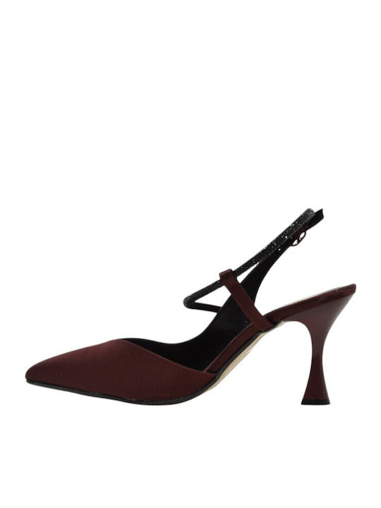 Pantofi cu Toc Burgundy 0610+burgundy