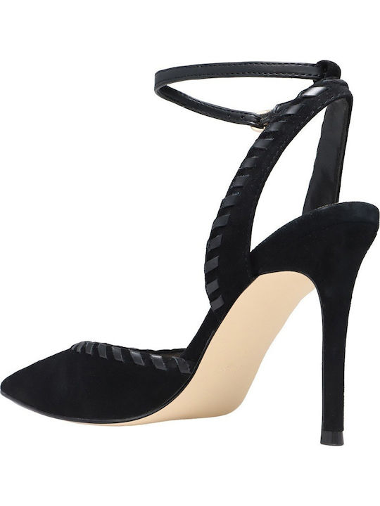 Damen Pumps aus Wildleder mit hohem Absatz Schwarz