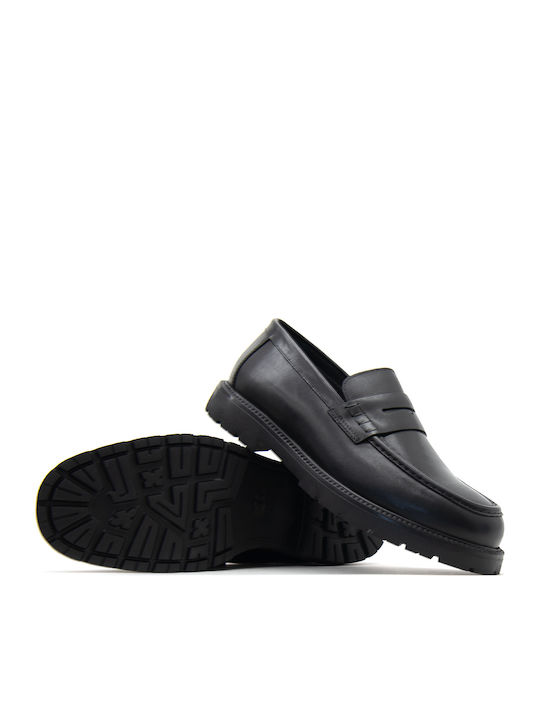 Loafers Bărbătești din Piele de Culoare Neagră