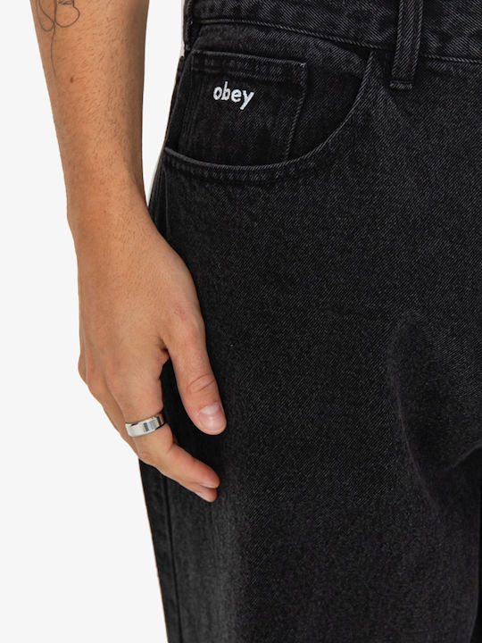 Ανδρικό Παντελόνι Τζιν Baggy Washed Black