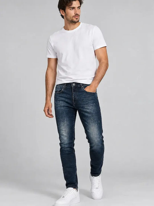 Herren Stretch-Jeans Slim Fit Blue Black