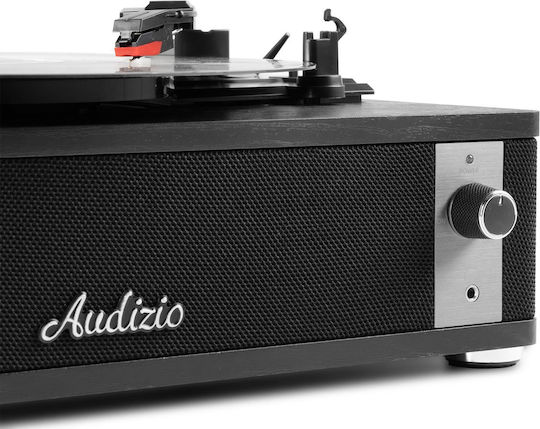 Audizio Irvine DJPIK311 Plattenspieler mit Riemenantrieb und Eingebauten Lautsprechern in Schwarz