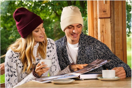 Căciulă Tricotată Unisex Beanie în Culoare Albastru Marin