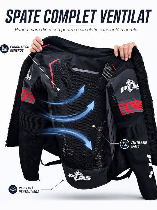 Grand Air Jachetă Moto de Iarnă pentru Bărbați Impermeabilă Neagră
