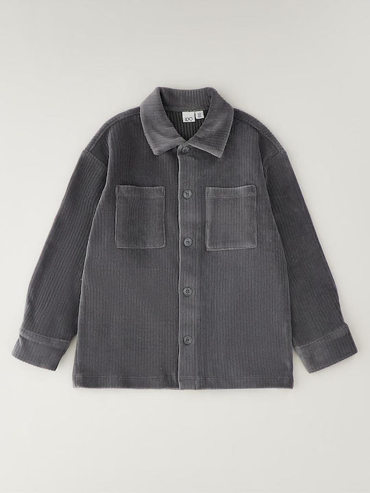 Cămașă pentru Copii cu Mâneci Lungi din Denim Gri