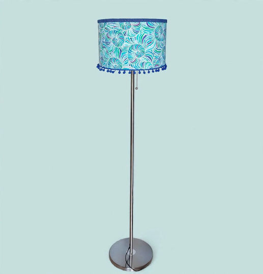 Oxygen Blue Ocean Floor Lamp H165xW1.65cm. with Socket for Bulb E27 Blue