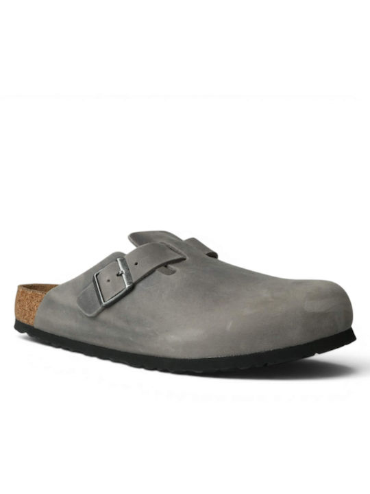 Birkenstock Boston Damen Clogs aus beigem Leder