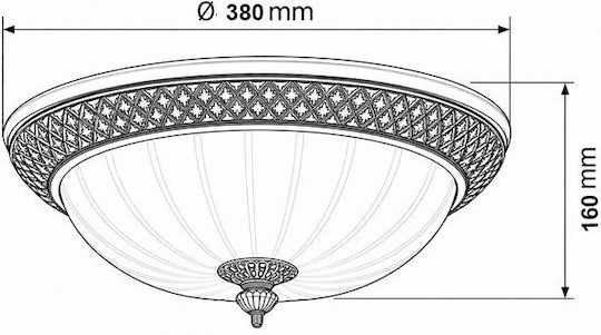 Led7 Deckenleuchte Badezimmer Schwarz mit Fassung E27