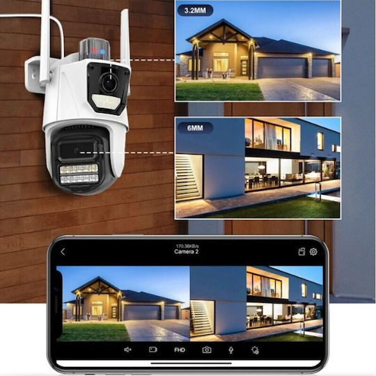 RL17042 IP Dual Wi-Fi Überwachungskamera Wasserdicht
