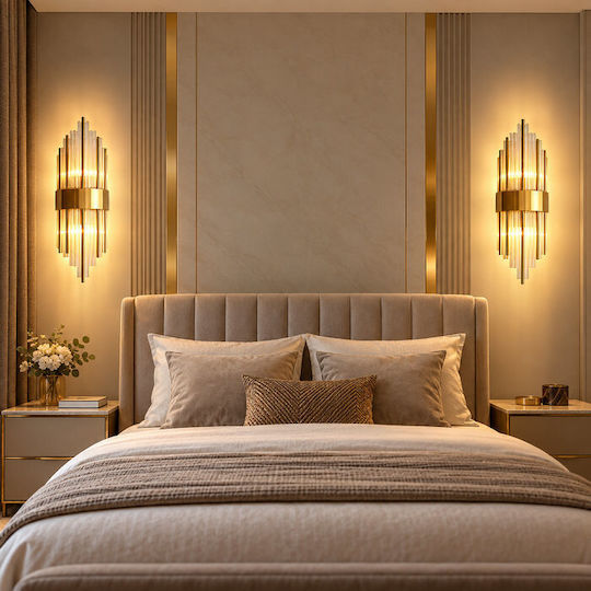Elmark Modern Lamp Wall with Socket E14 Bronze 180cm